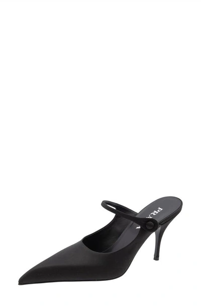 Shop Prada Modellerie Pointed Toe Mule In Black