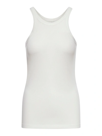 Shop Sportmax Silk Blend Jersey Tank Top In White