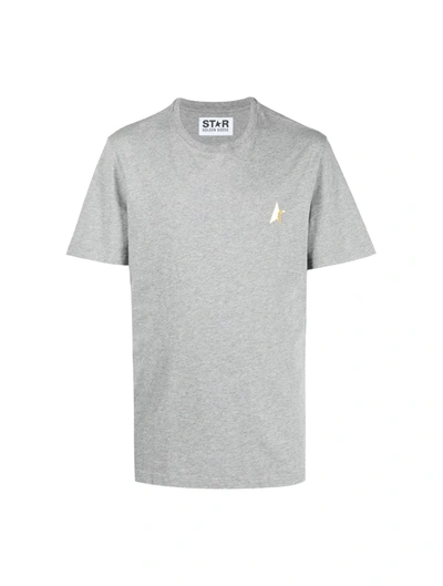 Shop Golden Goose T-shirt With Application In Grey