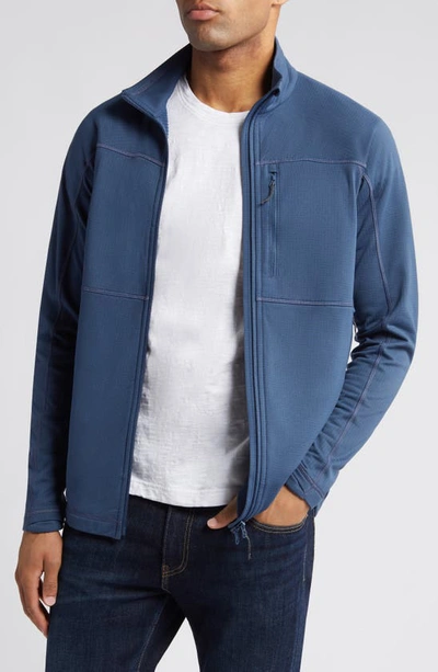 Shop Fjall Raven Abisko Lite Fleece Jacket In Indigo Blue