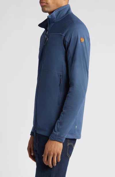 Fjall Raven Abisko Lite Fleece Jacket In Indigo Blue
