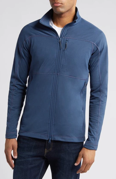 Shop Fjall Raven Abisko Lite Fleece Jacket In Indigo Blue