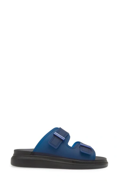 Shop Alexander Mcqueen Oversize Slide Sandal In Electric Blue