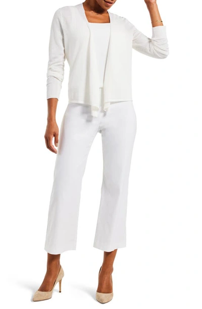 Shop Nic + Zoe Wonderstretch Wide Leg Pull-on Pants In Paper White