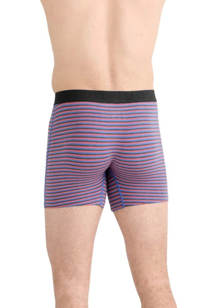 Shop Saxx Ultra Super Soft Relaxed Fit Boxer Briefs In Micro Stripe- Coral Pop