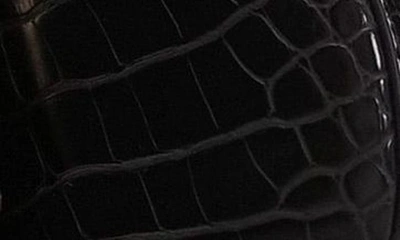 Shop Topshop Suki Croc Embossed Shoulder Bag In Black