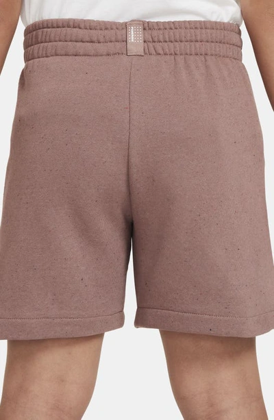 Shop Nike Kids' Icon Fleece Shorts In Smokey Mauve/ Plum Eclipse