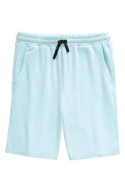 Shop Zella Kids' Restore Soft Shorts In Blue Sugar