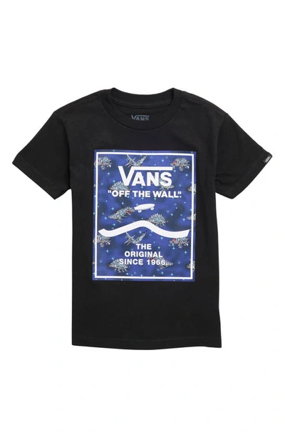 Shop Vans Kids' Logo Cotton Graphic T-shirt In Black-grey