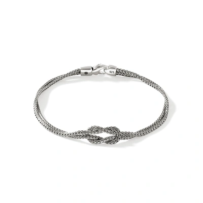 Shop John Hardy Love Knot Bracelet, 1.8mm In Silver