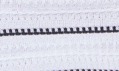 Shop Ming Wang Stripe Knit Crop Tank In White/ Black