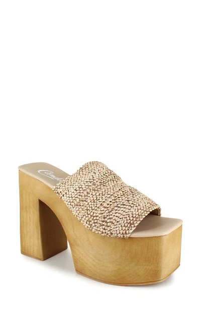 Shop Candies Candie's Klara Platform Slide Sandal In Natural