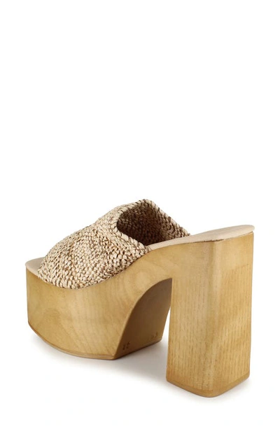 Candies Klara Platform Slide Sandal In Natural