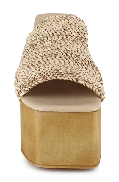 Candies Klara Platform Slide Sandal In Natural