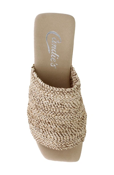 Candies Klara Platform Slide Sandal In Natural
