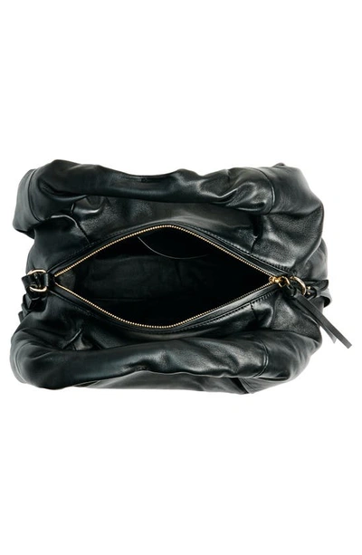 Shop Dries Van Noten Twister Leather Top Handle Bag In Black