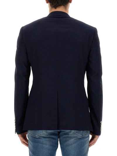 Shop Dolce & Gabbana Double-breasted Jacket In Blue