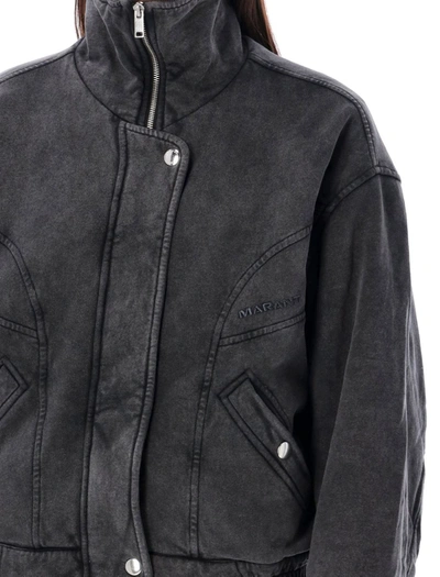 Shop Isabel Marant Étoile Parveti Fleece Jacket In Faded Black