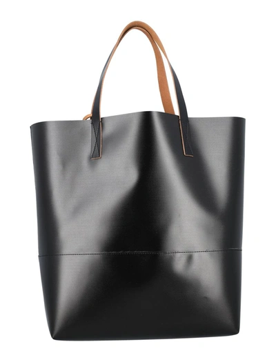 Shop Marni Tribeca Shopping Bag In Black