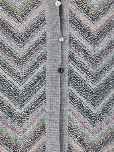 Shop Missoni Knitwear In Lgt Blue/grey On Wht