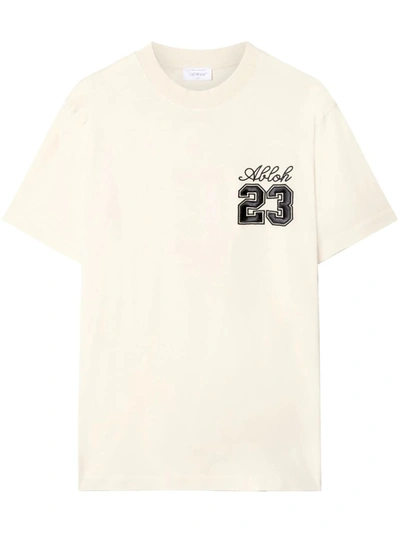 Shop Off-white 23 Skate T-shirt With Embroidery