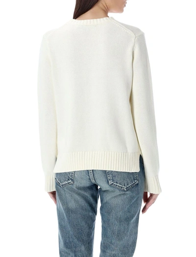 Shop Polo Ralph Lauren Knitted Sweater In Cream