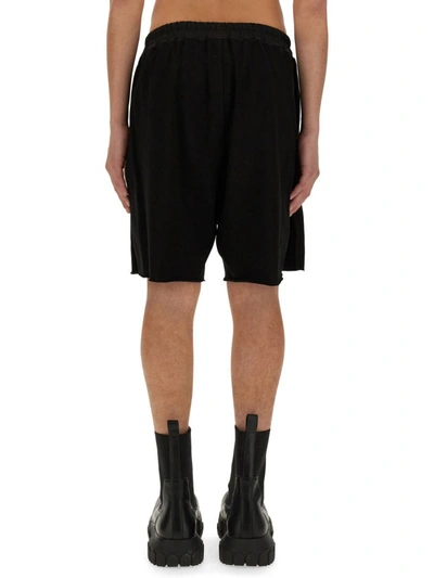 Shop Rick Owens Cotton Bermuda Shorts In Black