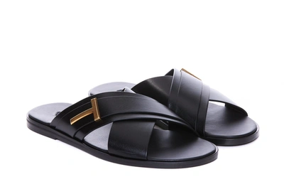 Shop Tom Ford Sandals In Black