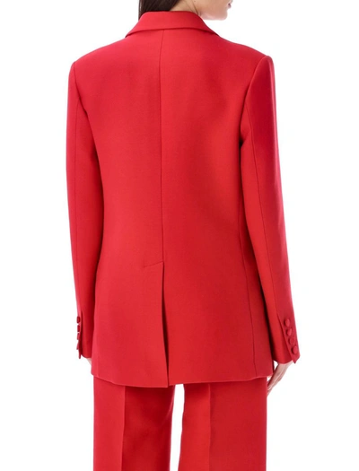 Shop Valentino Garavani Crepe Couture Blazer In Red
