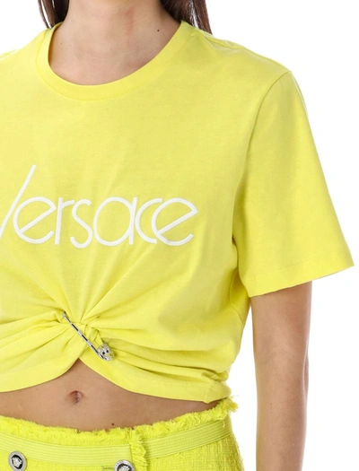 Shop Versace Safety Pin T-shirt In Mimosa