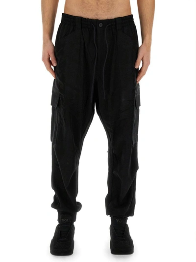Shop Y-3 Adidas Jogging Pants With Pockets In Black