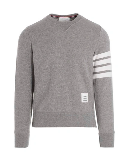 Shop Thom Browne 4 Bar Sweatshirt Gray