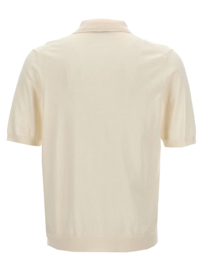 Shop Zanone Cotton  Shirt Polo White