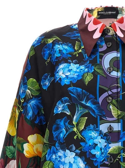 Shop Dolce & Gabbana Floral Print Shirt Shirt, Blouse Multicolor