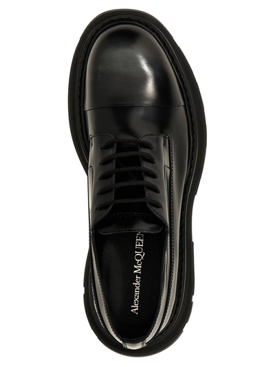 Shop Alexander Mcqueen Lace-up Leather Lace Up Shoes Black