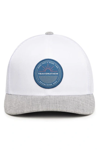 Travis Mathew All Booked Up Mesh Baseball Cap In White