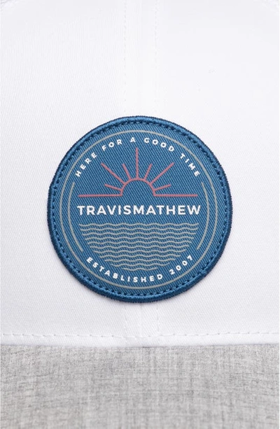 Travis Mathew All Booked Up Mesh Baseball Cap In White