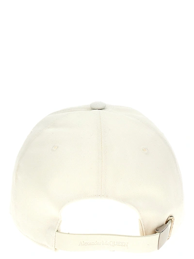 Shop Alexander Mcqueen Logo Cap Hats White/black