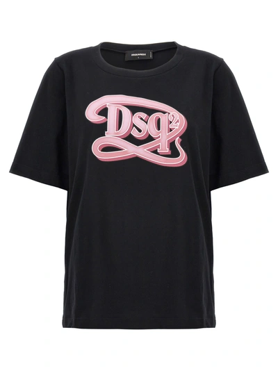 Shop Dsquared2 Logo Print T-shirt Black