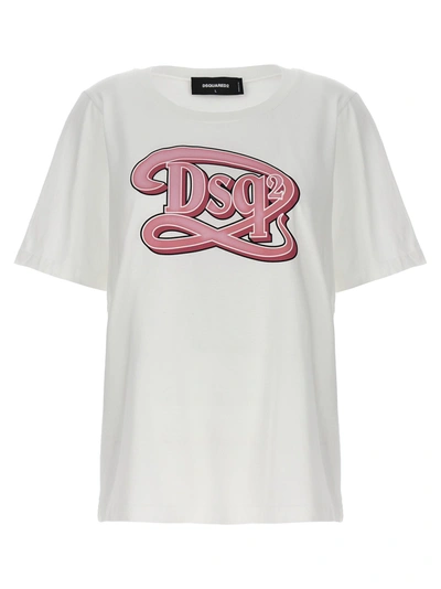 Shop Dsquared2 Logo Print T-shirt White