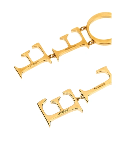 Shop Off-white Pendant Logo Earrings Jewelry Gold