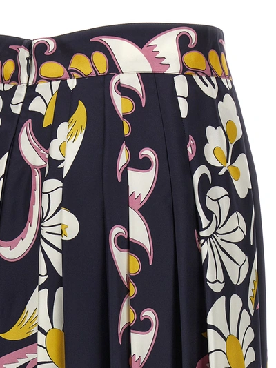 Shop Tory Burch Printed Silk Skirt Skirts Multicolor