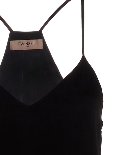 Shop Twinset Satin Maxi Dress Dresses Black