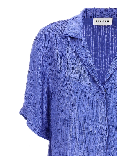 Shop P.a.r.o.s.h Sequin Shirt Shirt, Blouse Purple