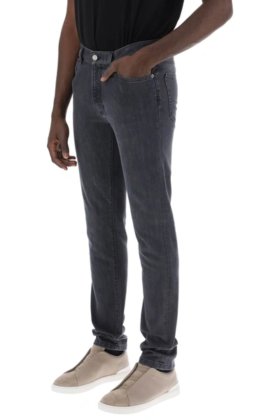 Shop Zegna Slim Fit Jeans In Stretch Denim