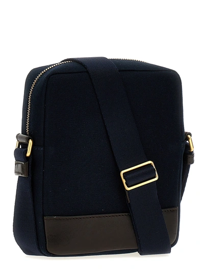 Shop Thom Browne Snap Pocket Crossbody Bags Blue