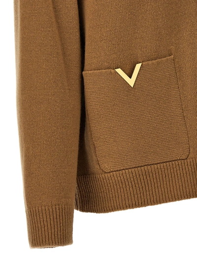 Shop Valentino Solid Sweater, Cardigans Beige