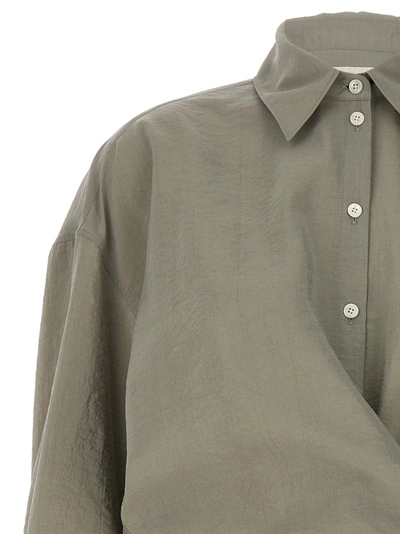 Shop Lemaire Twisted Shirt, Blouse Gray