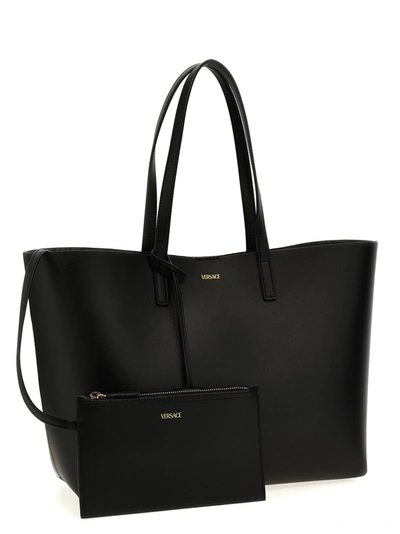 Shop Versace Virtus Tote Bag Black