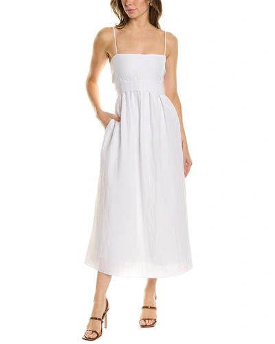 Shop Vince Tie Empire-waist Midi Dress In White